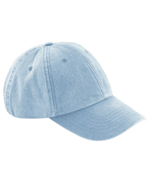 Light blue baseball cap on a white background